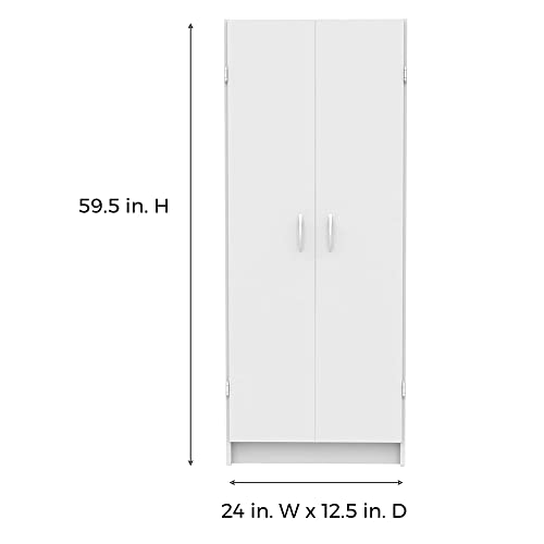 Pantry Cabinet Cupboard with 2 Doors, Adjustable Shelves, Standing, Storage for Kitchen,
