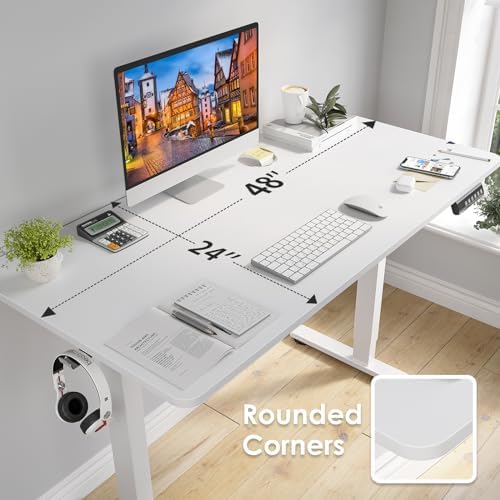 Electric Standing Desk Adjustable Height Sit Stand Home Office Desk with Splice Board