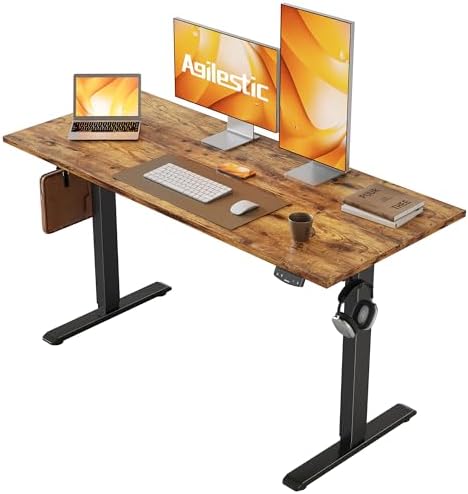 Electric Standing Desk, 48 x 24 Inches Height Adjustable Desk, Sit Stand up for Work