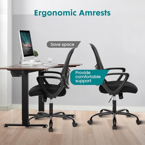 Ergonomic Home Office Chair – Mid-Back Mesh Computer Desk Chair with Lumbar Support
