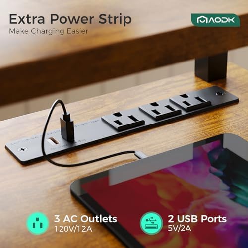 Electric Standing Desk with Drawers & Keyboard Tray, 55 Inch Height Adjustable
