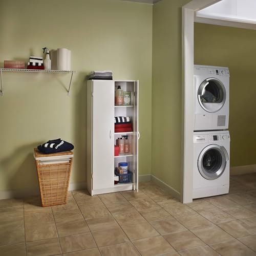 Pantry Cabinet Cupboard with 2 Doors, Adjustable Shelves, Standing, Storage for Kitchen,