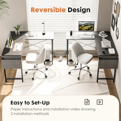 L Shaped Desk - Computer Desk Corner Desks Gaming Desk PC Table
