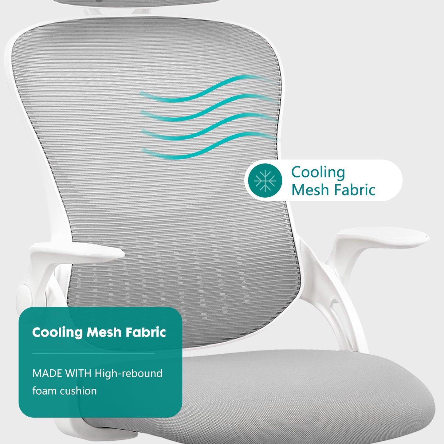 Ergonomic Home Office Chair – Mid-Back Mesh Computer Desk Chair with Lumbar Support