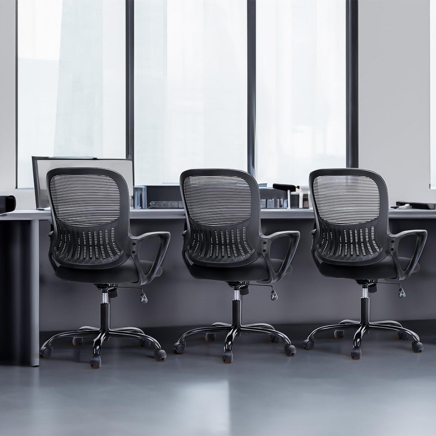 Ergonomic Home Office Chair – Mid-Back Mesh Computer Desk Chair with Lumbar Support