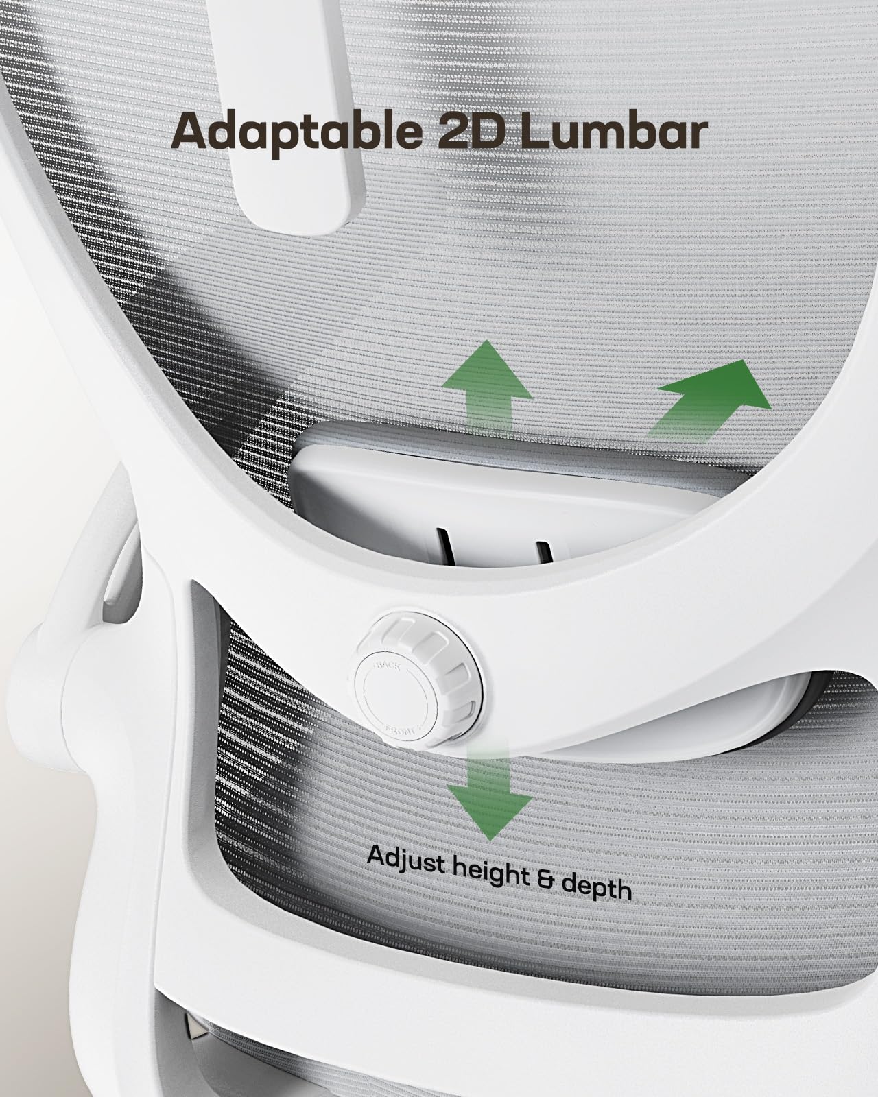 Ergonomic Office Chair with Mesh Back, Adjustable Lumbar Support, 3D Armrests & Headrest,