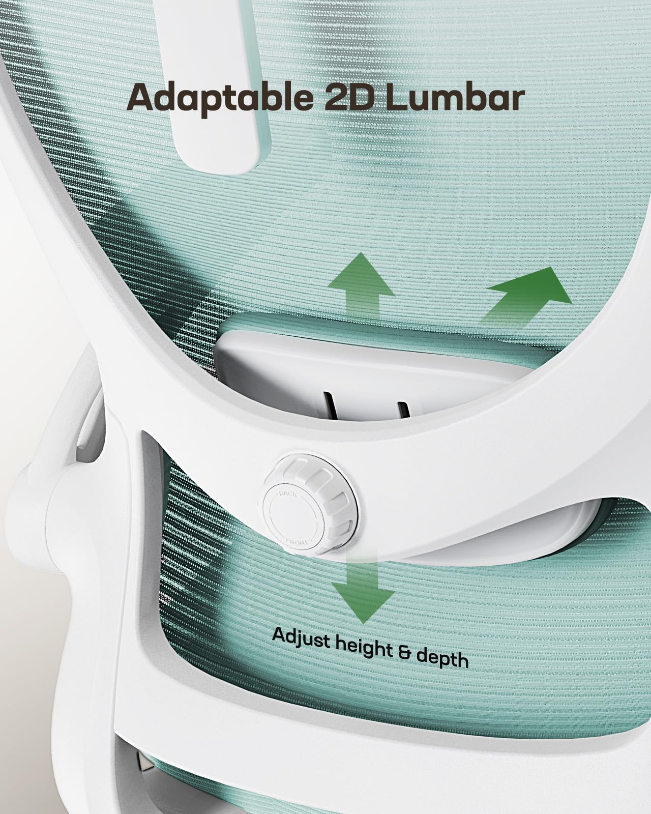 Ergonomic Office Chair with Mesh Back, Adjustable Lumbar Support, 3D Armrests & Headrest,