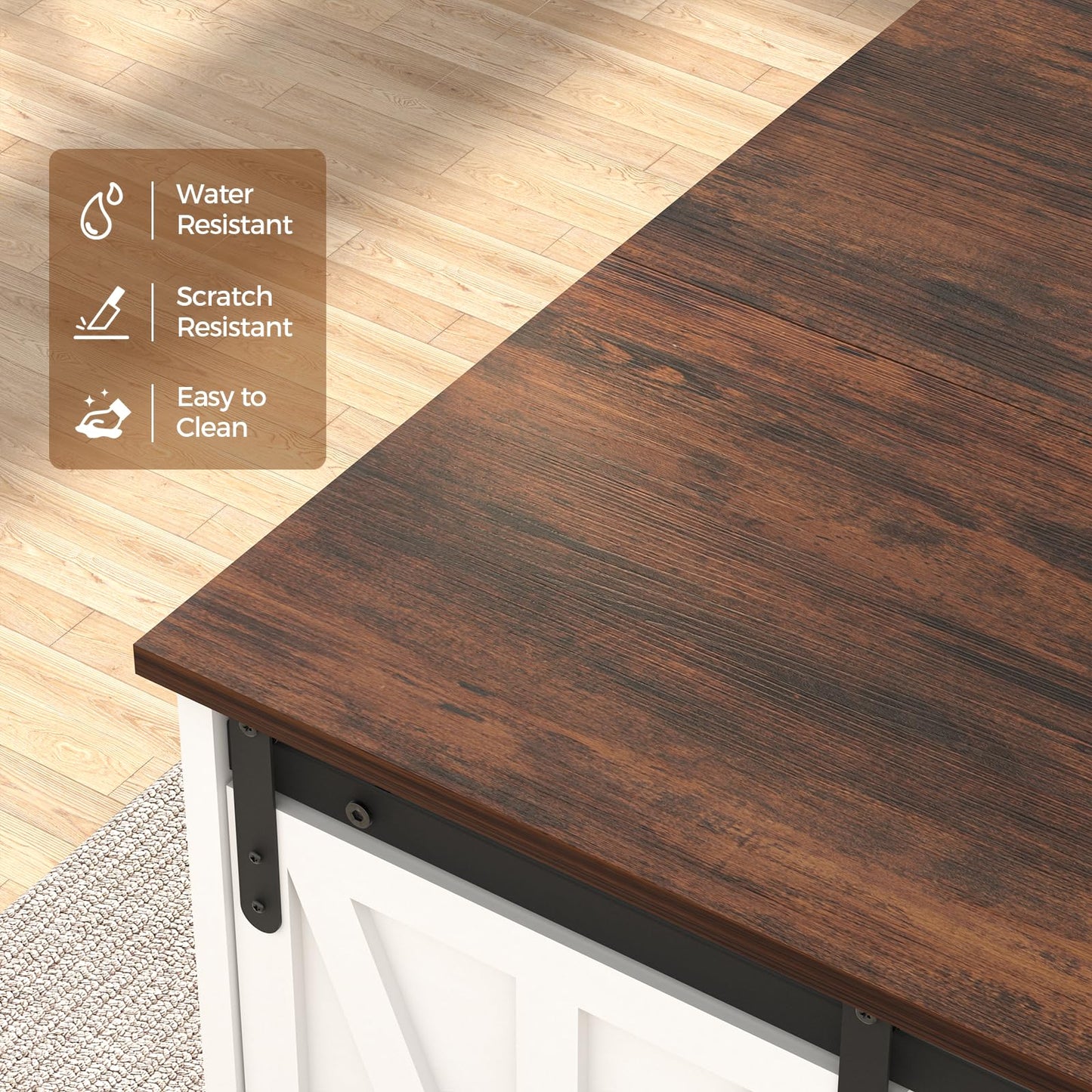 31.5" Lift Top Farmhouse Coffee Table โ Square Center Table with Hidden Storage,