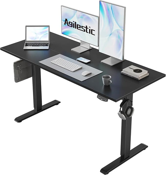 Electric Standing Desk, 48 x 24 Inches Height Adjustable Desk, Sit Stand up for Work