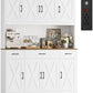 71" Tall Kitchen Pantry Storage Cabinet with Charging Station,