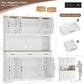 71" Tall Kitchen Pantry Storage Cabinet with Charging Station,