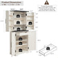 72" Tall Kitchen Pantry, Farmhouse Storage Cabinet with Barn Doors, Organizer, Drawer