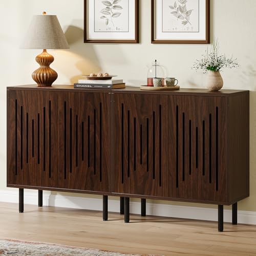 Buffet  Set of 2 Sideboard with Storage, 59" Buffet Sideboard Cabinet