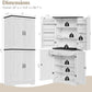 Kitchen Pantry Storage Cabinet with Barn Doors, Drawer and Adjustable Shelves,