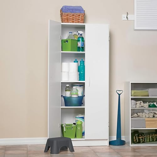 Pantry Cabinet Cupboard with 2 Doors, Adjustable Shelves, Standing, Storage for Kitchen,