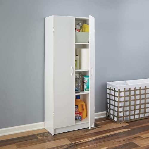 Pantry Cabinet Cupboard with 2 Doors, Adjustable Shelves, Standing, Storage for Kitchen,