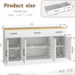Buffet Cabinet with Drawers, 53” Large Sideboard Buffet Kitchen Storage Cabinet,