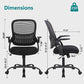 Ergonomic Home Office Chair – Mid-Back Mesh Computer Desk Chair with Lumbar Support