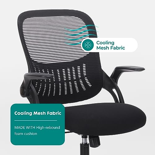 Ergonomic Home Office Chair – Mid-Back Mesh Computer Desk Chair with Lumbar Support