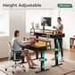 Electric Standing Desk with Drawers & Keyboard Tray, 55 Inch Height Adjustable