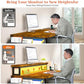 57" Office Desk with Drawers and Printer Space,Computer Desk with Power Outlets