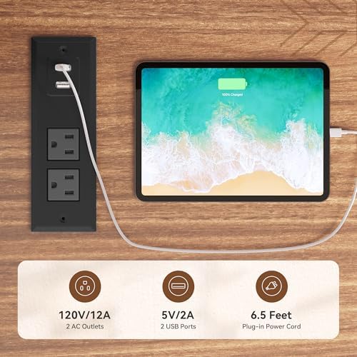 47" Coffee Bar with Goblet Holder & Power Outlet, Buffet Cabinets with Storage,