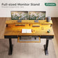 Electric Standing Desk with Drawers & Keyboard Tray, 55 Inch Height Adjustable