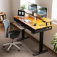 Electric Standing Desk with Drawers & Keyboard Tray, 55 Inch Height Adjustable