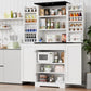 Kitchen Pantry Storage Cabinet with Barn Doors, Drawer and Adjustable Shelves,