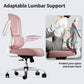 White Ergonomic Office Chair – Mesh Desk Chair with Adjustable Lumbar Support, Comfortable Executive