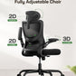 Ergonomic Office Chair with Mesh Back, Adjustable Lumbar Support, 3D Armrests & Headrest,