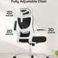Ergonomic Office Chair with Mesh Back, Adjustable Lumbar Support, 3D Armrests & Headrest,