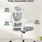 Ergonomic Office Chair with Mesh Back, Adjustable Lumbar Support, 3D Armrests & Headrest,