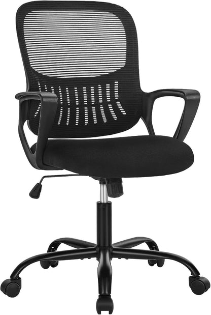 Ergonomic Home Office Chair – Mid-Back Mesh Computer Desk Chair with Lumbar Support
