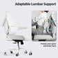 White Ergonomic Office Chair – Mesh Desk Chair with Adjustable Lumbar Support, Comfortable Executive