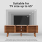 Modern Boho TV Stand for 55–65 Inch TVs – Entertainment Center with Sliding Doors & Storage