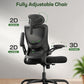 Ergonomic Office Chair with Mesh Back, Adjustable Lumbar Support, 3D Armrests & Headrest,