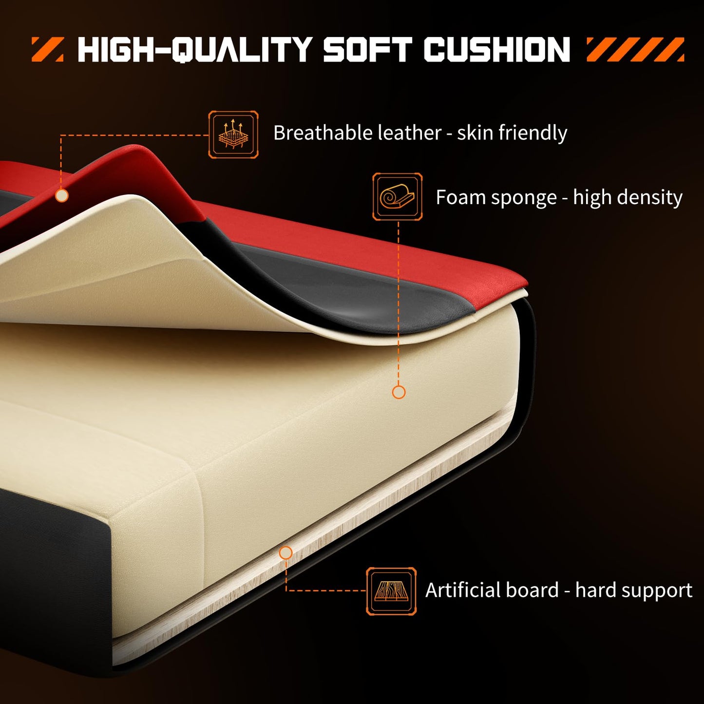 White Pink Gaming Chair with Footrest & Headrest, PU Leather Reclining Office Chair