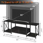 63" Rustic Brown TV Stand for 65–75 Inch TVs – Industrial Entertainment Center with Fabric Drawers