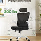 Ergonomic Office Chair with Mesh Back, Adjustable Lumbar Support, 3D Armrests & Headrest,