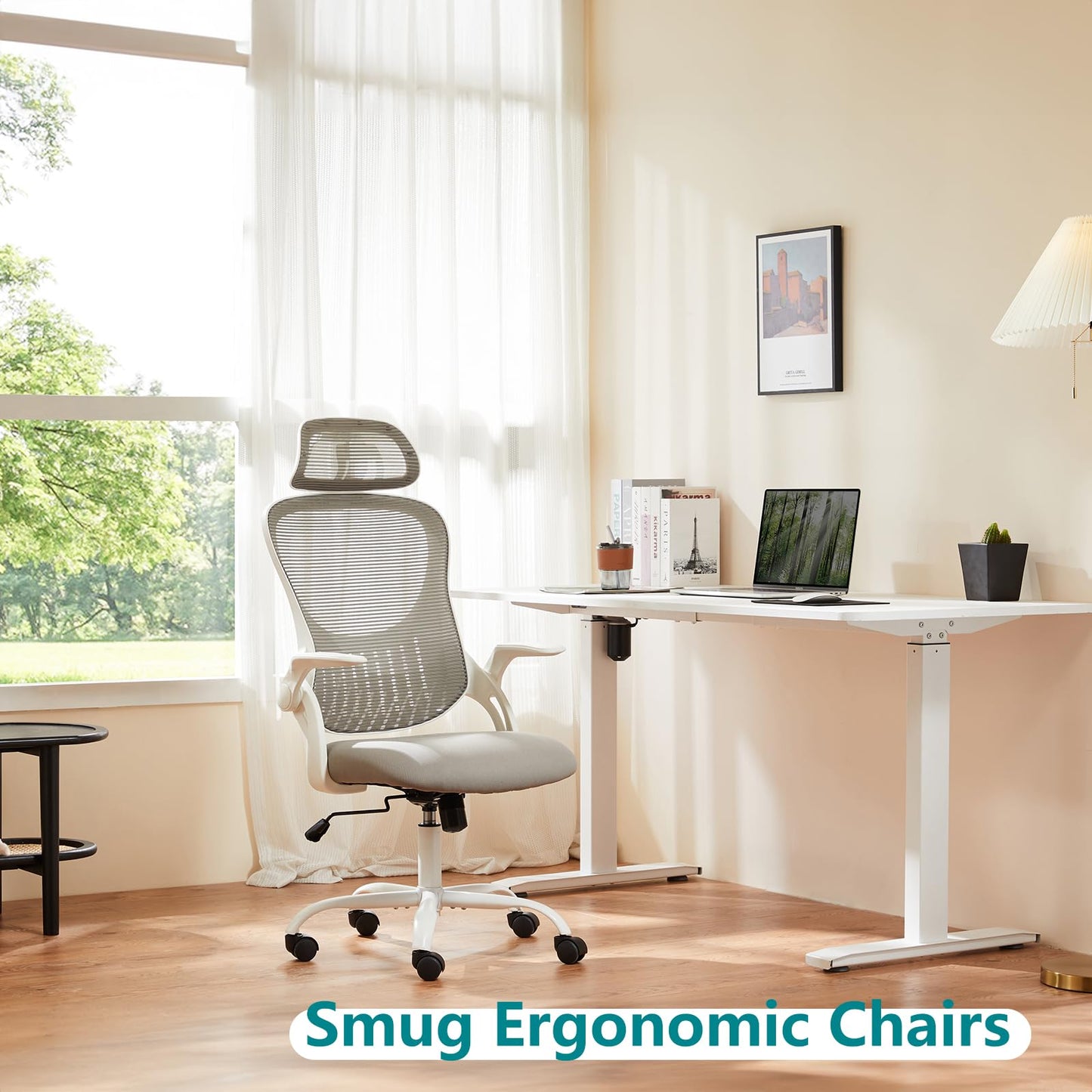 Ergonomic Home Office Chair – Mid-Back Mesh Computer Desk Chair with Lumbar Support