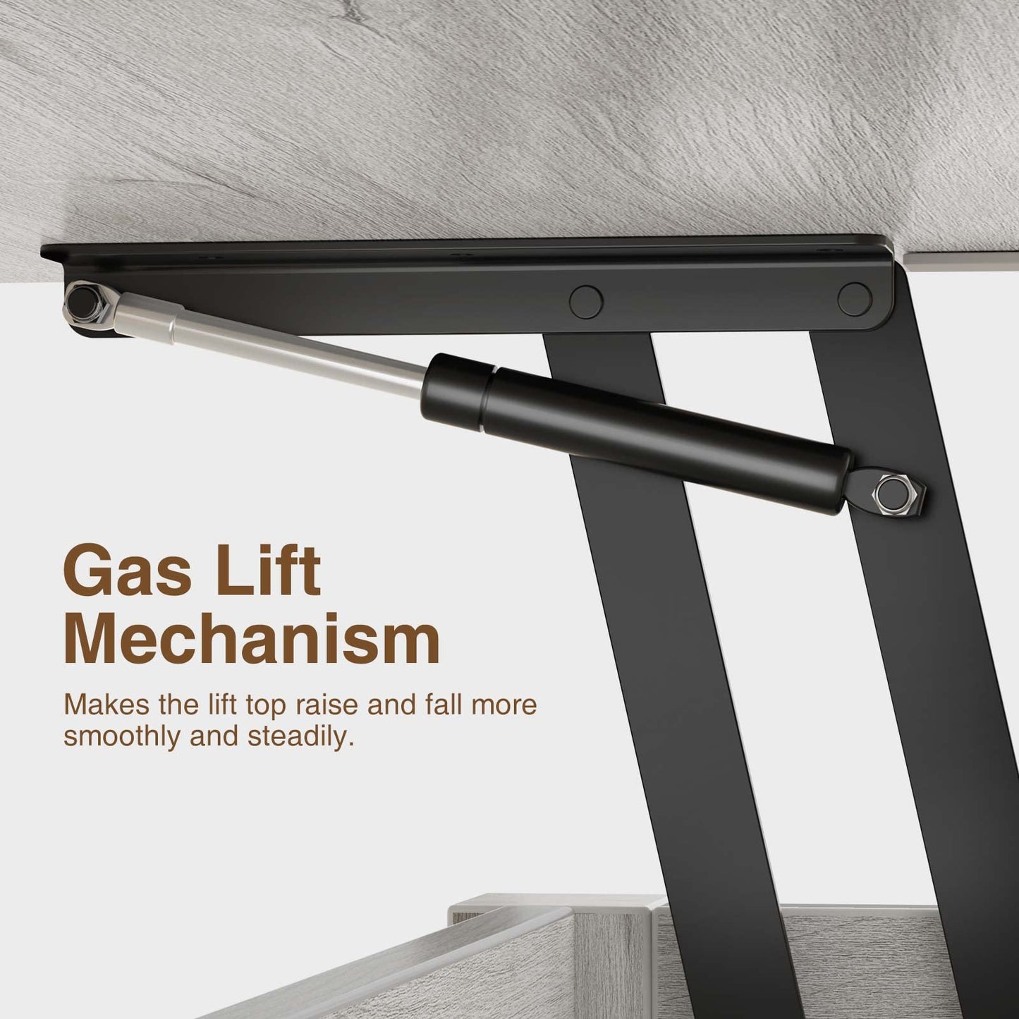 Lift Top Coffee Table – Convertible Espresso Table with Drawers & Hidden Storage,