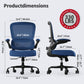 White Ergonomic Office Chair – Mesh Desk Chair with Adjustable Lumbar Support, Comfortable Executive