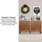 58" Coffee Bar Cabinet with Storage, Buffet Cabinet with 4 Large Doors, Storage Cabinet