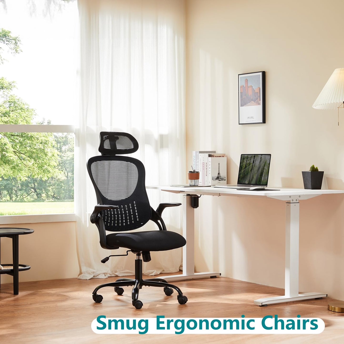 Ergonomic Home Office Chair – Mid-Back Mesh Computer Desk Chair with Lumbar Support