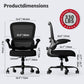 White Ergonomic Office Chair – Mesh Desk Chair with Adjustable Lumbar Support, Comfortable Executive