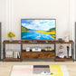 63" Rustic Brown TV Stand for 65–75 Inch TVs – Industrial Entertainment Center with Fabric Drawers