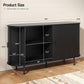 1055" Sideboard Buffet Cabinet with Storage, Storage Cabinet with Sliding Door & Adjustable Shelf