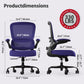 White Ergonomic Office Chair – Mesh Desk Chair with Adjustable Lumbar Support, Comfortable Executive