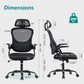 Ergonomic Home Office Chair – Mid-Back Mesh Computer Desk Chair with Lumbar Support